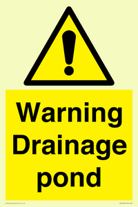 Warning Drainage pond